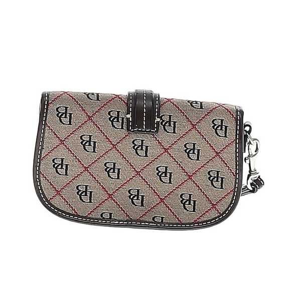 Dooney & Bourke Brown and Red Women's wristlet - Picture 2 of 3